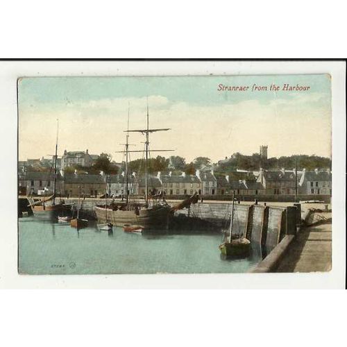 Wigtownshire STRANRAER Harbour View Postcard by Valentine (57585)