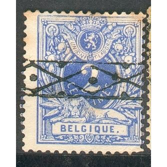 Belgium stamps 1869 - SG 59a - 2c blue pre-cancelled