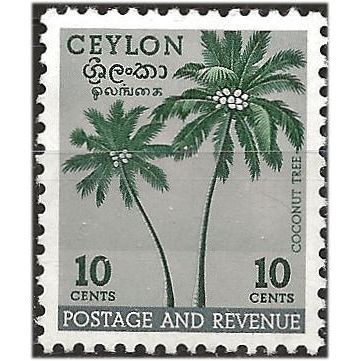 Ceylon 1951 SG422 10c Green Blue-Grey Mounted Mint .. ..