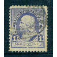 Used 219 1c Benjamin Franklin Barely Clears M01909