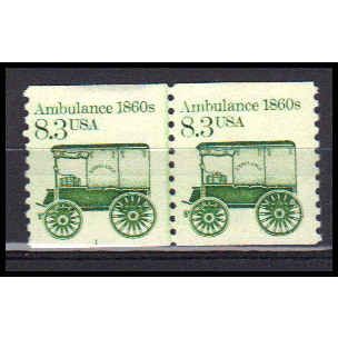 2128 8.3c Ambulance Very Fine MNH Dry Gum CNP Left 1 CA0663