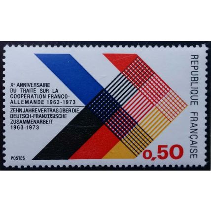 FRANCE: 1973 10th Anniv. of Franco-German Co-op Treaty: SG1983 MNH