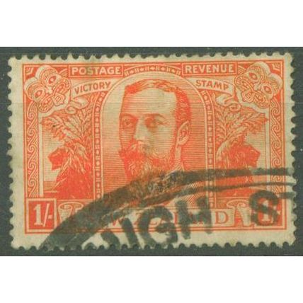 NEW ZEALAND - 1920 Victory - 1s orange-red - FU