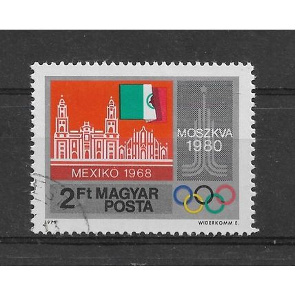 Hungary.SG3252 2fo Cathedral,Mexico City (1968 Games).Fine Used.Sept22