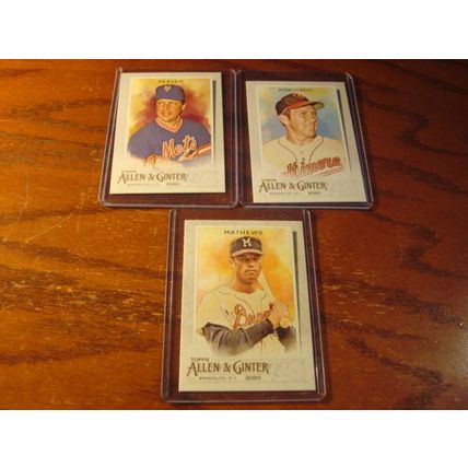 2020 Allen & Ginter, 3-HOF Cards, SEAVER/ROBINSON/MATHEWS