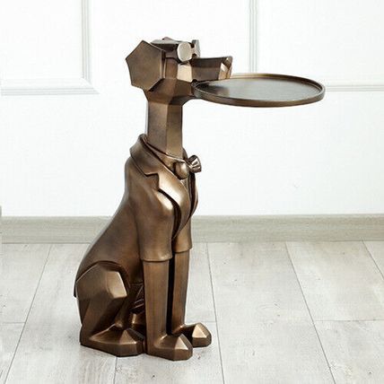 Nordic Light Luxury Living Room Sitting Dog Tray Statue Sofa Table 32x18x62