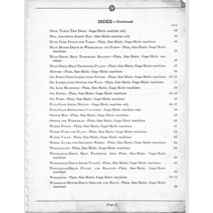 Heald 81 Chuck Type Internal Grinding Machines Parts Catalogue 708941025 PDF