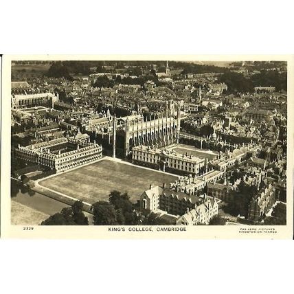CAMBRIDGE Kings College Aerial Postcard (Pan-Aero 2329 )