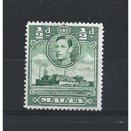 Malta.SG218 1/2d HMS St, Angelo (Green).Mounted Mint.Apr25g