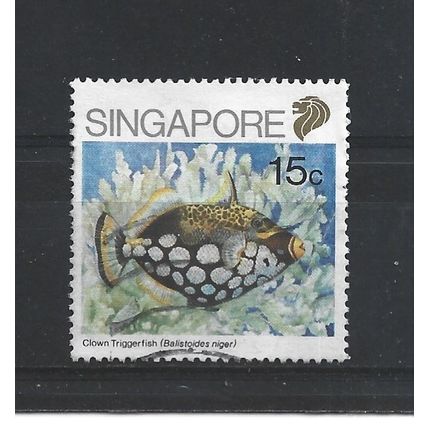 Singapore.SG602 15c Clown Triggerfish.Fine Used.Jul25