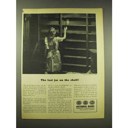 1944 National Dairy Ad - The Last Jar on The Shelf