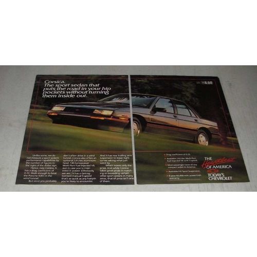 1988 Chevrolet Corsica Ad - Puts the Road in Your Hip Pockets