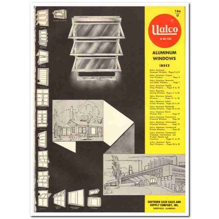 Union Aluminum Company 1955 vintage window catalog Ualco Southern Sash