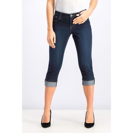 Style & Co Cuffed French Birch Wash Jeans Mid Rise Riverside Blue Size 4