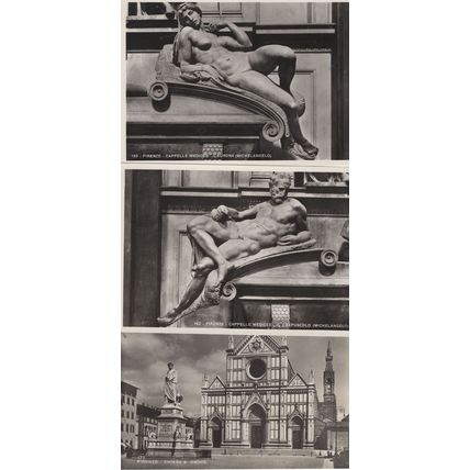 Michaelangelo Statue Firenze Italian 3x Real Photo Vintage Postcard s