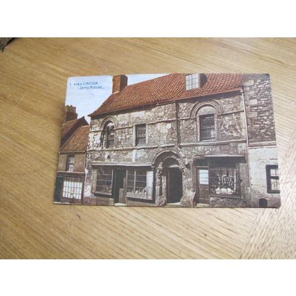 1918 fr Photochrom Postcard - Jews House, Lincoln