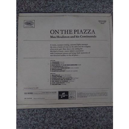 Max Houliston and his Continentals - On the Plaza (SCX6390) 1970 (LP)