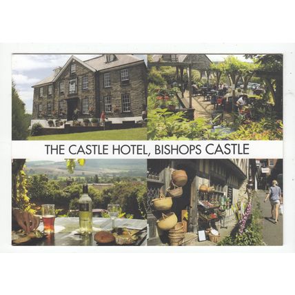 The Castle Hotel Bishops Castle Postcard Shropshire B