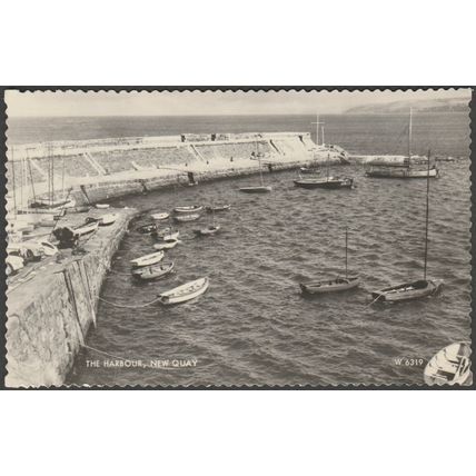 The Harbour, New Quay, Cardiganshire, 1967 - Valentine's RP Postcard