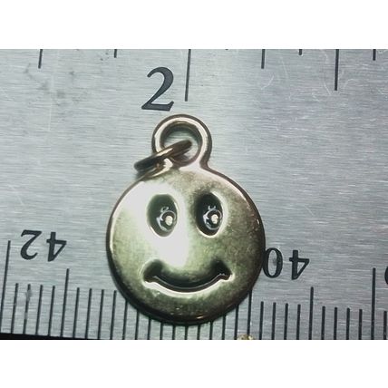 Smiley Face Charms Gold Emoji Pendants, Charms 1.65 each free shipping