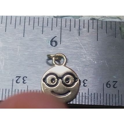 Smiley Face Charms Gold Emoji Pendants, Charms 1.65 each free shipping