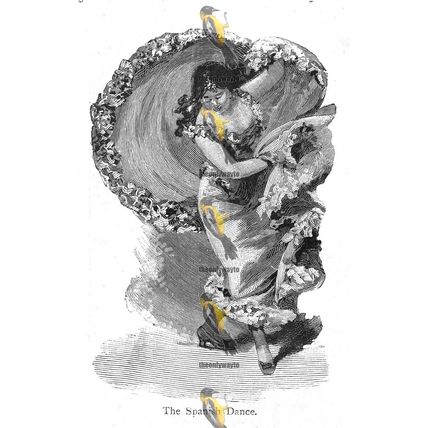 Skirt Dancing, Mlle Loie Fuller, Spanish Dance, 1893, Modern Reproduction Print