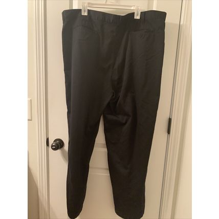 Carolina Bay Men's Black Pleated Front Casual Dress Pants Pockets Size 46x32