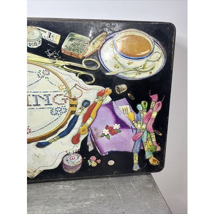 Sewing Metal Box Genuine Dodo 1983 London England EMPTY Collectible Tin Decor