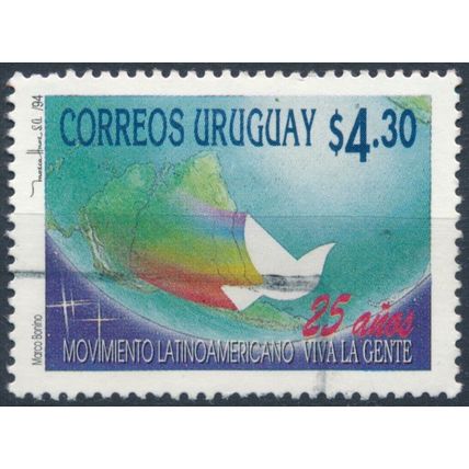 25th Anniv of Latin American Movement - Uruguay 1994 - F H - MiNr 2068