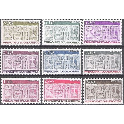 Andorre Français 1983 Michel 337 - 345 Neuf ** Cote (2008) 5.35 € Ecu primitif