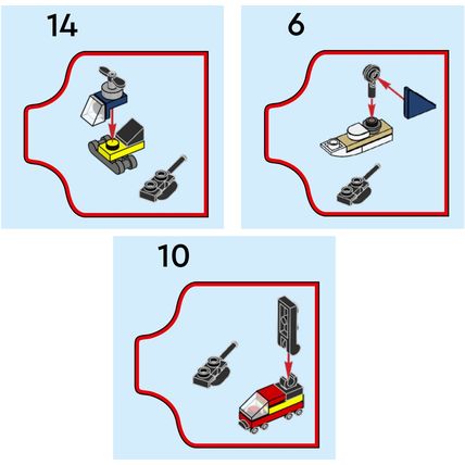 NEW Official Lego Holiday Remote Toy Helicopter, Boat & Firetruck Microsets
