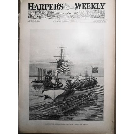 Harper's Weekly April 22, 1893 - Naval maneuvers; Circus; French cavalry;Artists
