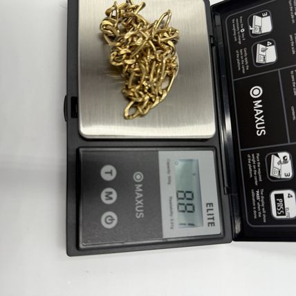 14k Italy Gold Fígaro Chain Necklace 21”L 8.81 g 5mm Wide Yellow Gold