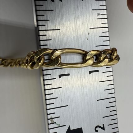 14k Italy Gold Fígaro Chain Necklace 21”L 8.81 g 5mm Wide Yellow Gold