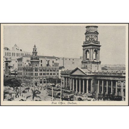 Post Office, Durban, Natal, c.1940s - Continental Film Postcard