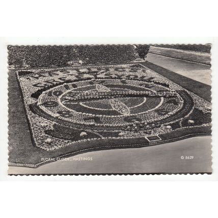 The Floral Clock Hastings Postcard RP East Sussex 8629