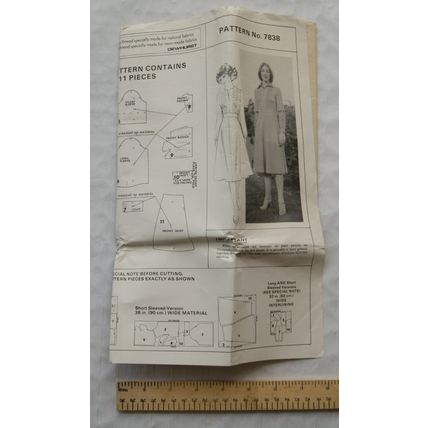 Pattern No. 7838 shirt dress, size 14
