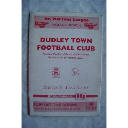 1996 programme Dudley Town v. Rugby