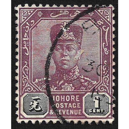 JOHORE 1921 w.MSCA 1c Sc#101 USED @N806