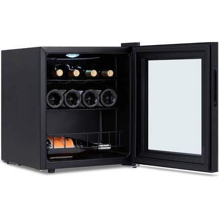 Newair 16 Bottle Wine Cooler Refrigerator | Shadow Series | Freestanding Mirrore