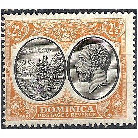 Dominica 1923 SG77 2 1/2d Black & Orange-Yellow Mounted Mint ..