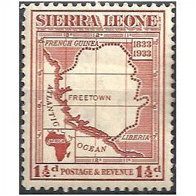 Sierra Leone 1933 SG170 1 1/2d Chestnut Mounted Mint ..