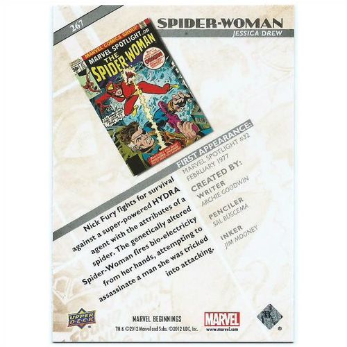 2012 Marvel Beginnings 2 - #267 - Spider-Woman