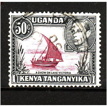 KENYA,UGANDA AND TANGANYIKA 1949 50c PURPLE AND BLACK SG 144EA FINE USED #3