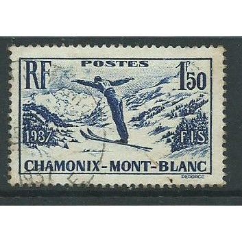 france stamps timbres francaise sg567 vfu skiing used