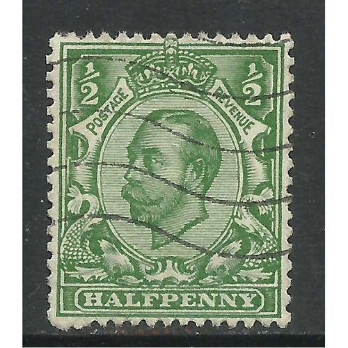 GB 1912 KGV 1/2d Green used stamp Wmk 100 SG 344.( T416 )