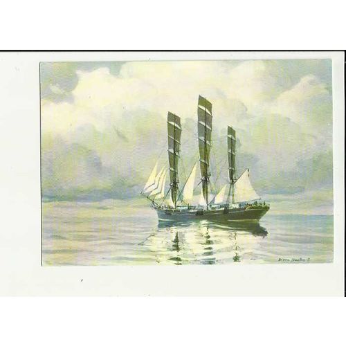 Sailing Ship FRANCE ET CHILI Art Postcard by La Palette Bretonne (462)