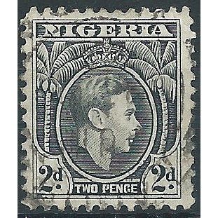 Nigeria 1938 SG52 2d Black Fine Used....