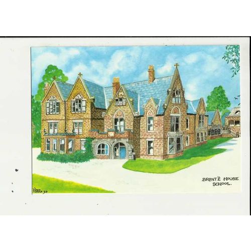 Yorkshire BRADFORD Bronte House School Art Postcard by Abba (88)