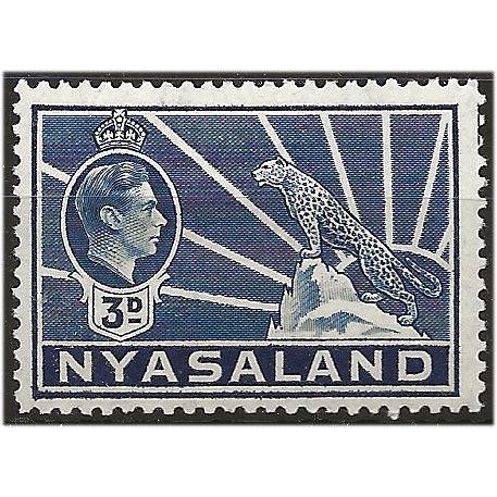 Nyasaland 1938 SG134 3d Blue Mounted Mint . ..